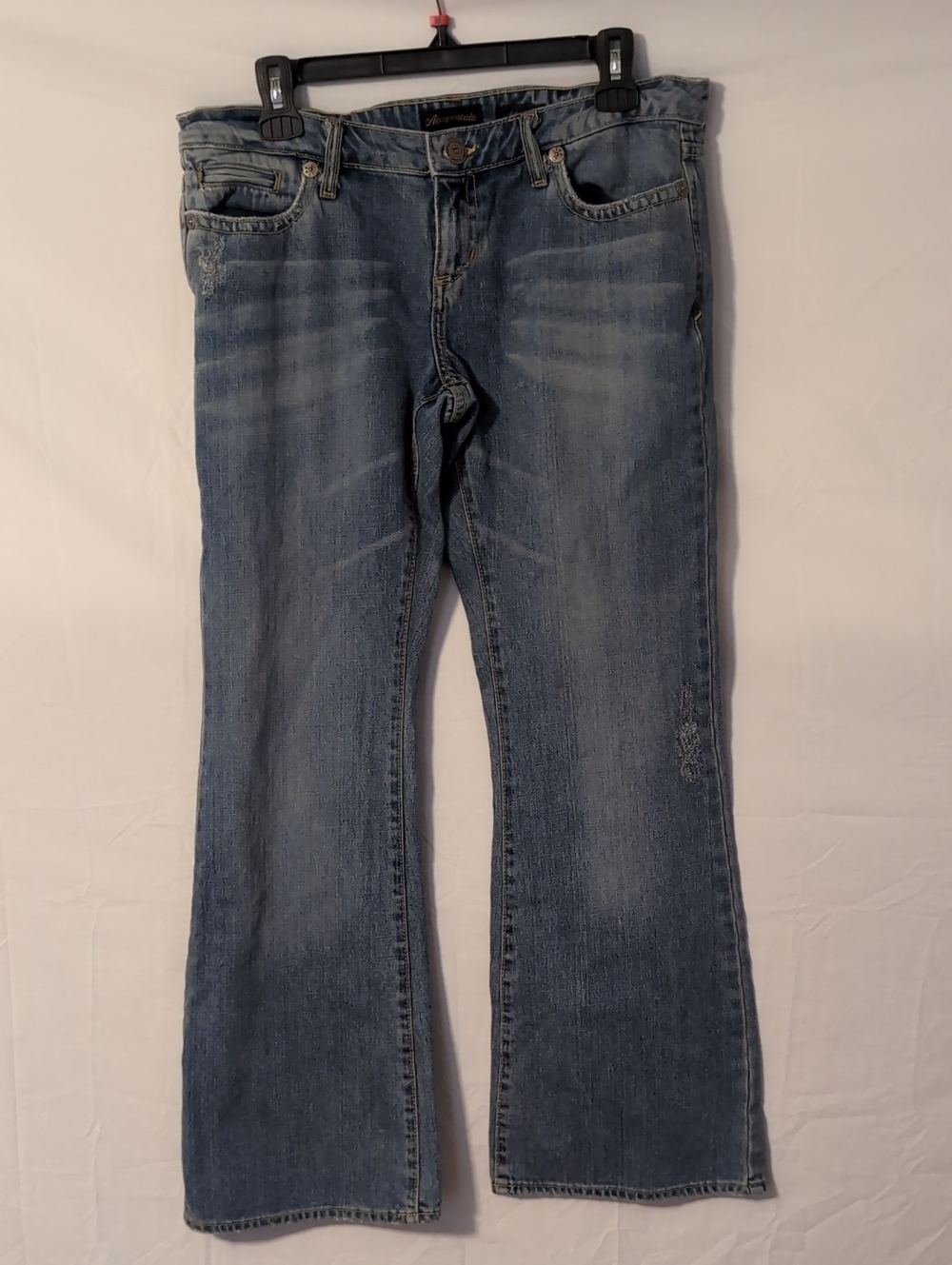 Vintage Aeropostale Y2K Flap Pocket Bootcut Jeans - Rigid 100% Cotton Med Wash 7